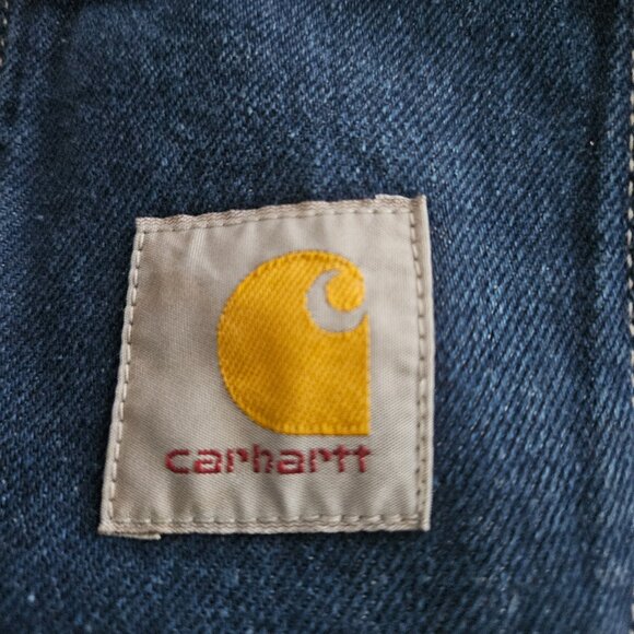 Carhartt relaxed fit blue denim men's Farm Country Western Work overalls 42 X 28 - Picture 4 of 9